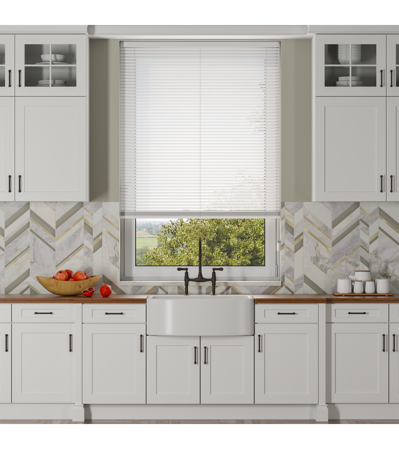 Glossy White Venetian Blinds