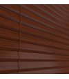 L-Shaped Cherry Mahogany Venetian Blinds