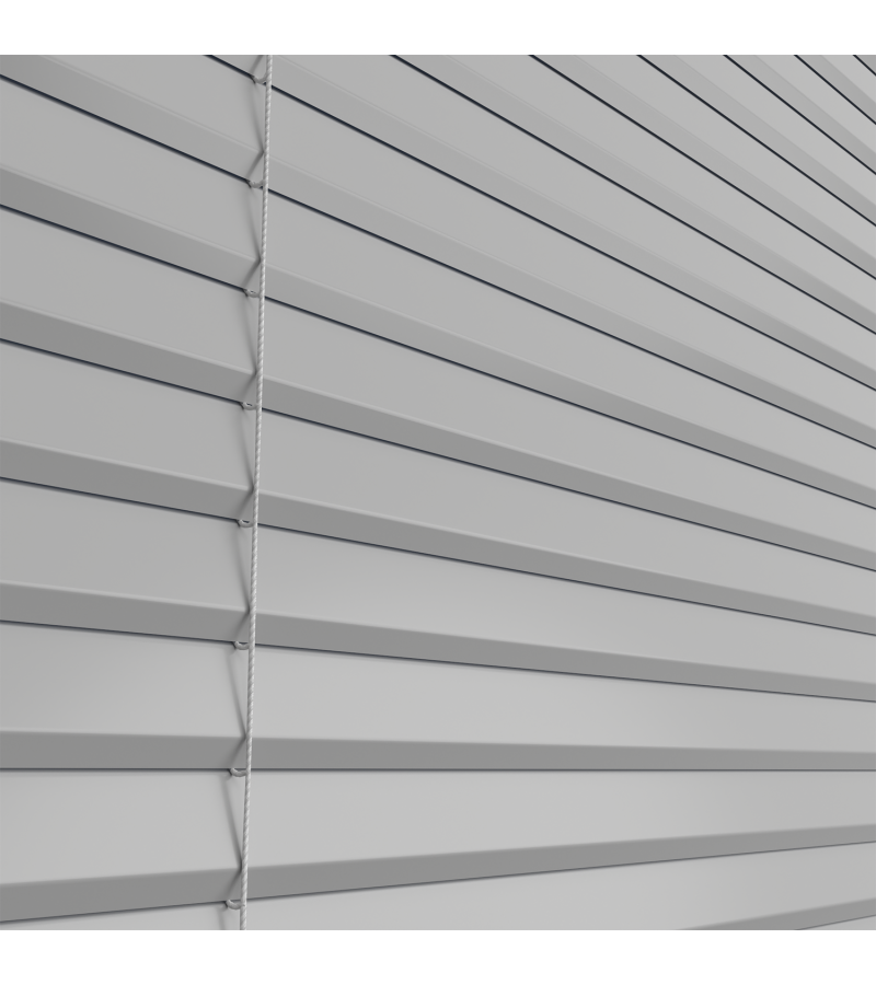 L-Shaped Light Grey Venetian Blinds