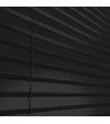 L-Shaped Pure Black Venetian Blinds