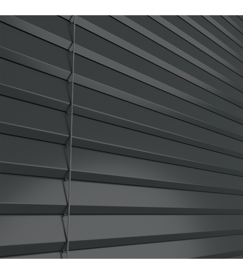 L-Shaped Anthracite Grey Venetian Blinds