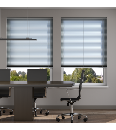 Metallic Silver  Venetian Blinds