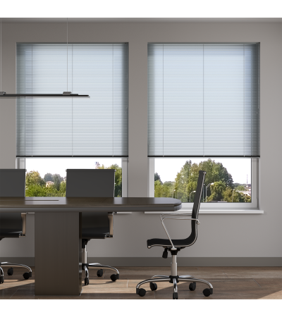 Metallic Silver Venetian Blinds