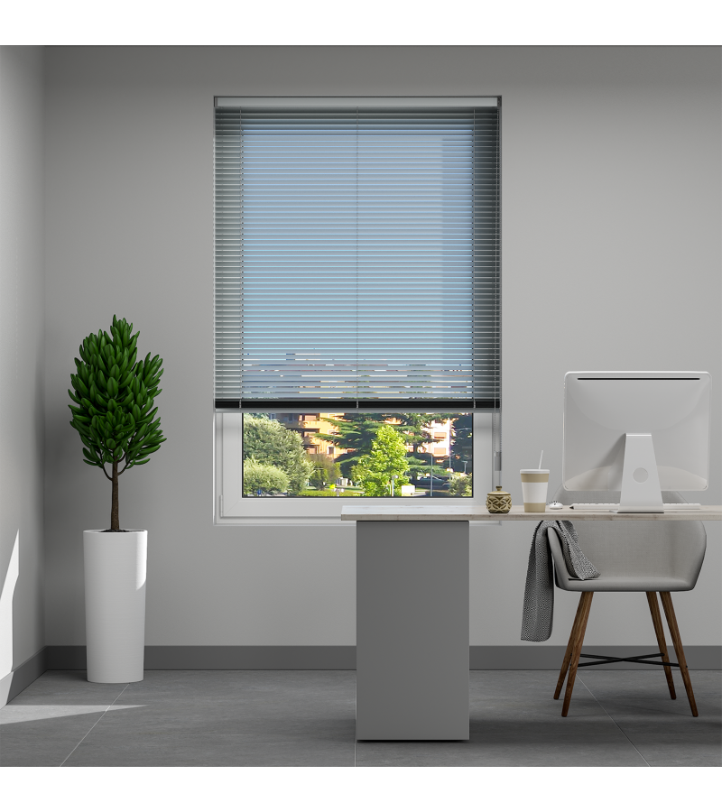 Metallic Silver Venetian Blinds