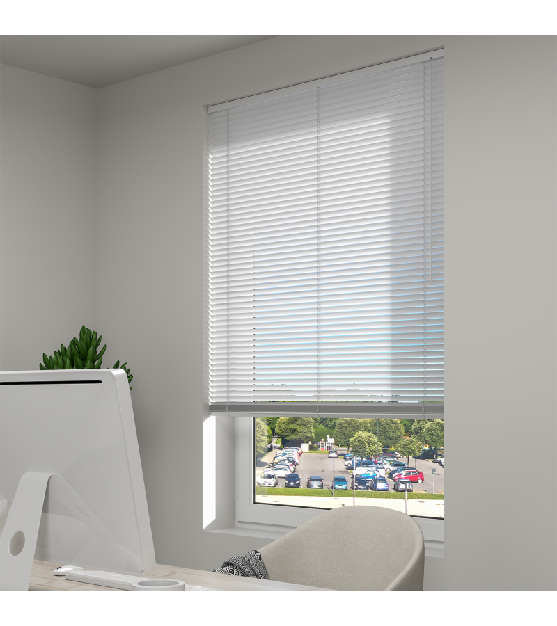 Glossy White Venetian Blinds
