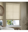 L-Shaped Warm Cream Venetian Blinds