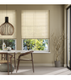 L-Shaped Warm Cream Venetian Blinds