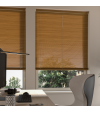 L-Shaped Walnut Wood Venetian Blinds