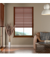 L-Shaped Cherry Mahogany Venetian Blinds