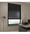 L-Shaped Pure Black Venetian Blinds