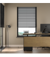 L-Shaped Pure Black Venetian Blinds