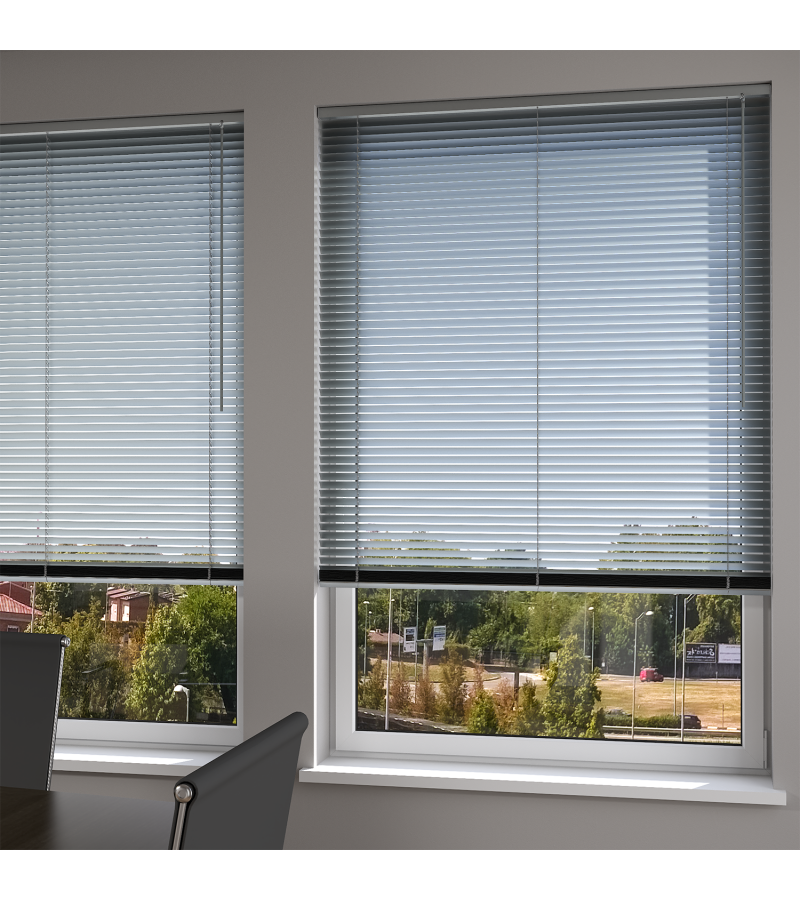 Metallic Silver  Venetian Blinds