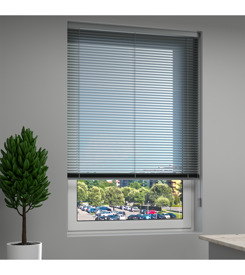 Metallic Silver Venetian Blinds