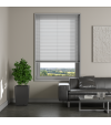 L-Shaped Dark Grey Venetian Blinds