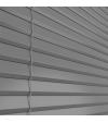 L-Shaped Dark Grey Venetian Blinds