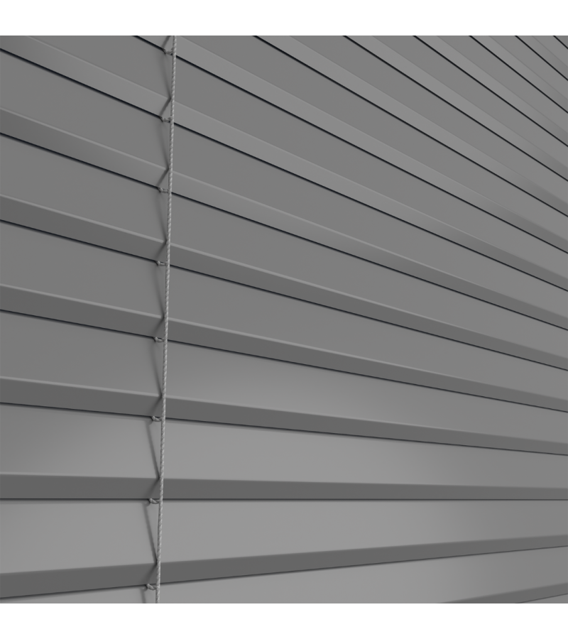 L-Shaped Dark Grey Venetian Blinds
