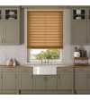 Gloss White Wooden Blinds Mustard Ochre wooden venetian blind