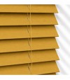 Gloss White Wooden Blinds Mustard Ochre wooden venetian blind