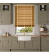 Gloss White Wooden Blinds Mustard Ochre wooden venetian blind with tapes