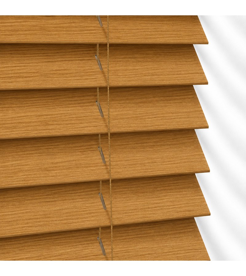 Dove Gray Wooden Blinds Golden Oak wooden venetian blind