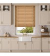 Gloss White Wooden Blinds Golden Oak wooden venetian blind with tapes