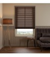 Gloss White Wooden Blinds Dark Walnut wooden venetian blind with tapes