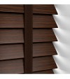 Gloss White Wooden Blinds Dark Walnut wooden venetian blind with tapes