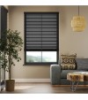 Dove Gray Wooden Blinds Jet Black wooden venetian blind