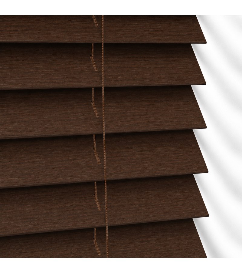Dove Gray Wooden Blinds Cocoa Walnut wooden venetian blind