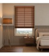 Gloss White Wooden Blinds Cocoa Walnut wooden venetian blind with tapes