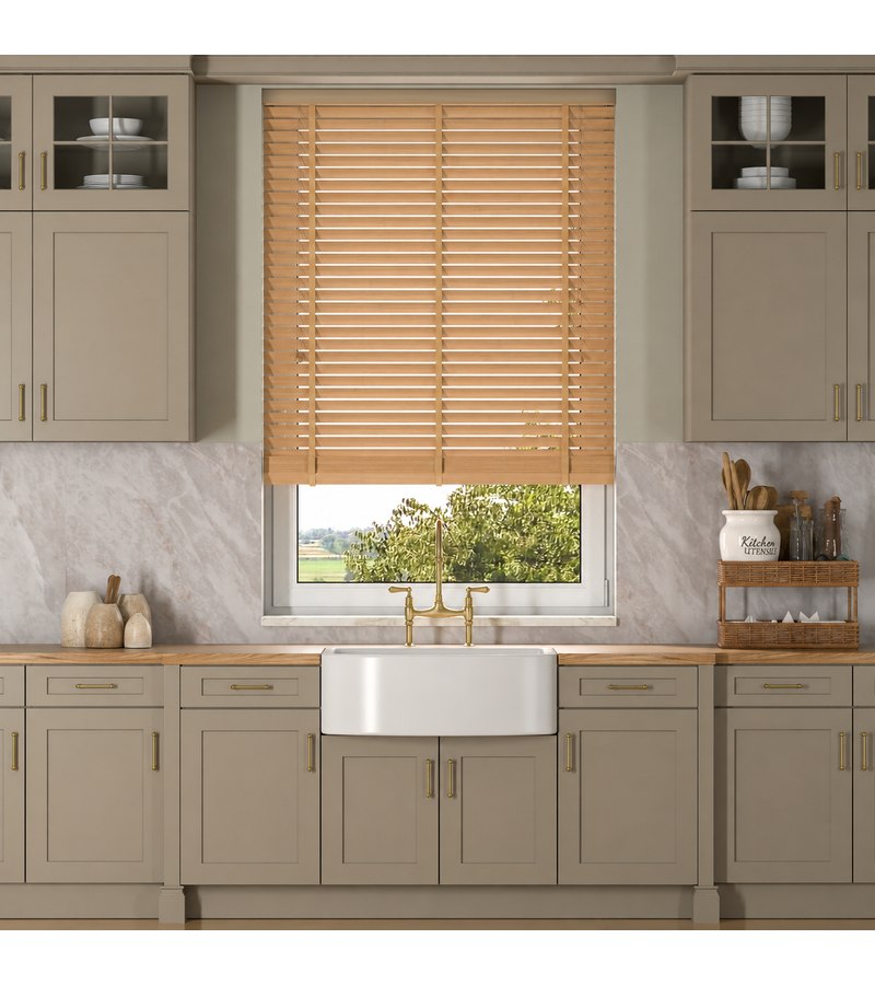 Gloss White Wooden Blinds Natural Bamboo wooden venetian blind with tapes