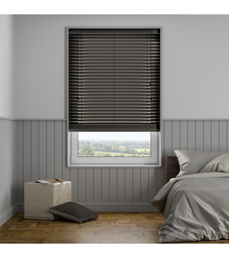 Slate Grey wooden venetian blind