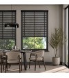 Slate Grey wooden venetian blind with tapes