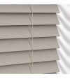 Gloss White Wooden Blinds Light Grey faux wood venetian blind