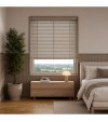 Gloss White Wooden Blinds Light Grey faux wood venetian blind with tapes