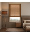 Gloss White Wooden Blinds Golden Oak faux wood venetian blind with tapes