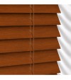 Gloss White Wooden Blinds Rich Teak faux wood venetian blind