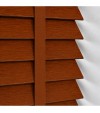 Gloss White Wooden Blinds Rich Teak faux wood venetian blind with tapes