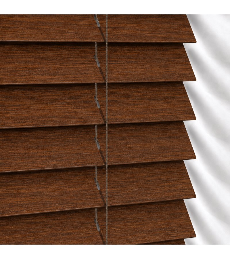 Gloss White Wooden Blinds Walnut faux wood venetian blind