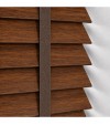 Gloss White Wooden Blinds Walnut faux wood venetian blind with tapes
