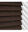 Gloss White Wooden Blinds Dark Walnut faux wood venetian blind