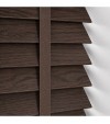 Gloss White Wooden Blinds Dark Walnut faux wood venetian blind with tapes