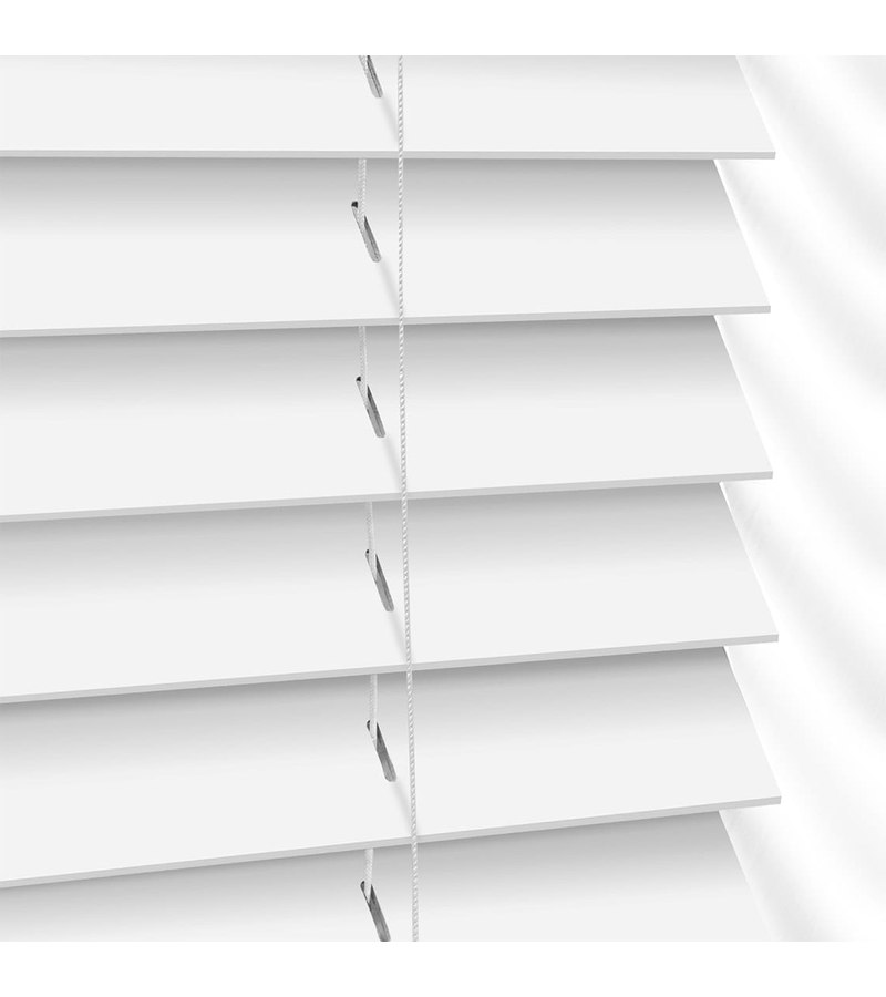 Gloss White Wooden Blinds Pure White faux wood venetian blind