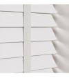 Gloss White Wooden Blinds Pure White faux wood venetian blind with tapes