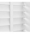 Gloss White Wooden Blinds White Fine Grain faux wood venetian blind with tapes