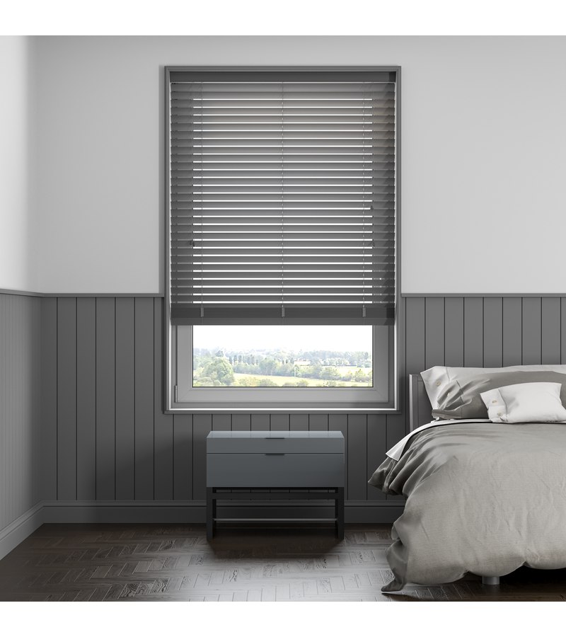 Dove Gray Wooden Blinds Dove Grey wooden venetian blind